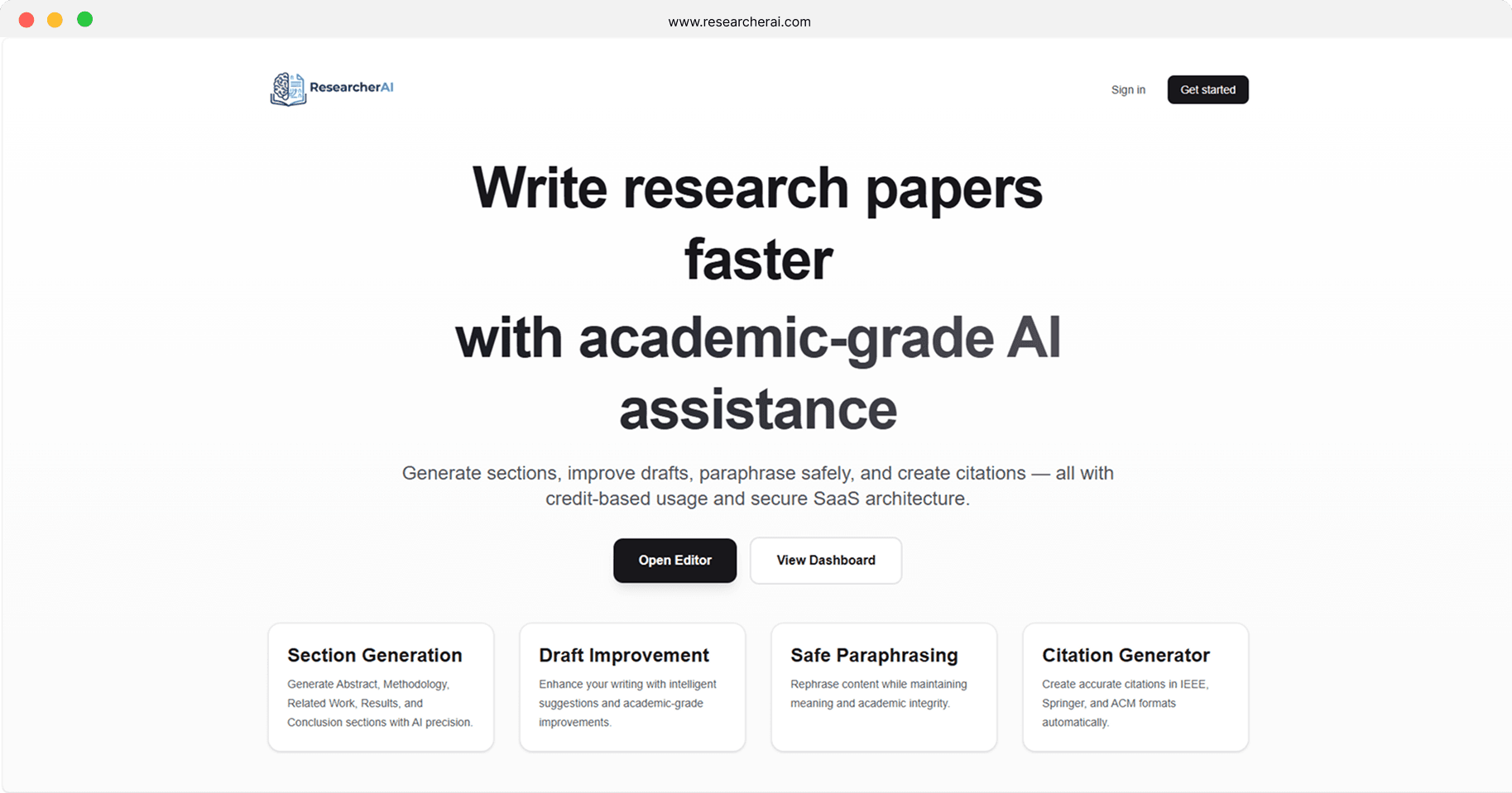 ResearcherAI - AI-Powered Research Paper Assistant - Screenshot 1
